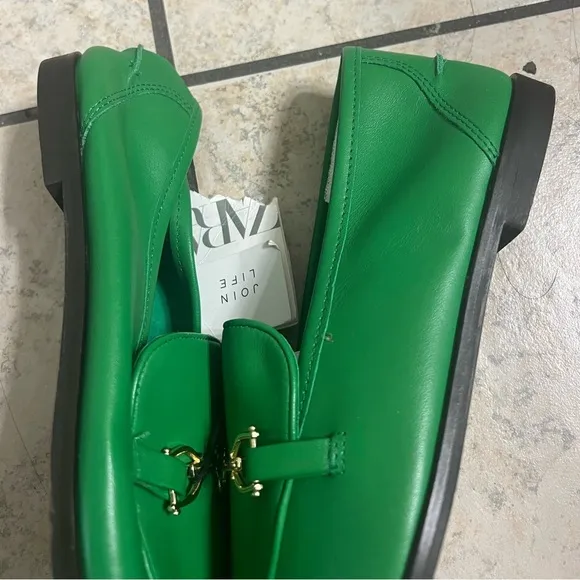 Zara Buckled Leather Loafers