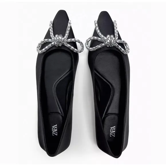 ZARA Embellished Flats NWT