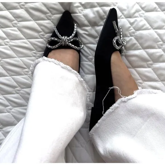 ZARA Embellished Flats NWT