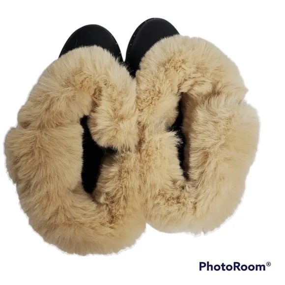 ZARA GIRLS Biker Faux Fur Boots Sz 36 (4 Youth)