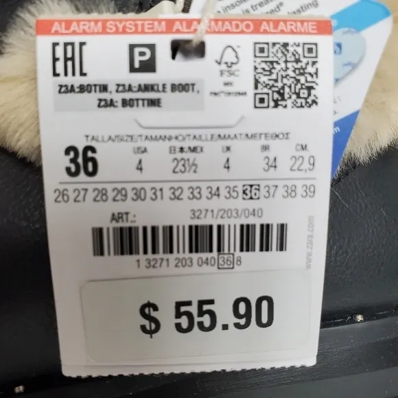 ZARA GIRLS Biker Faux Fur Boots Sz 36 (4 Youth)