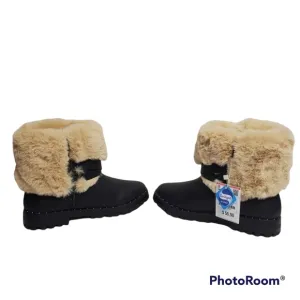 ZARA GIRLS Biker Faux Fur Boots Sz 36 (4 Youth)