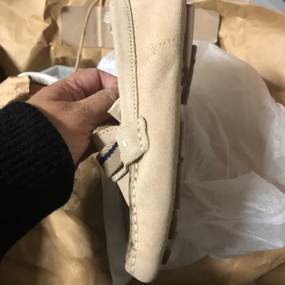 Zara kids tan leather loafers