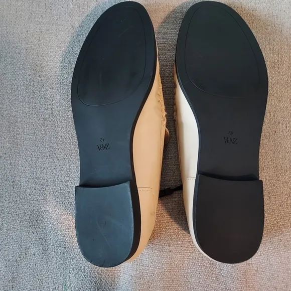 ZARA leather flats loafers