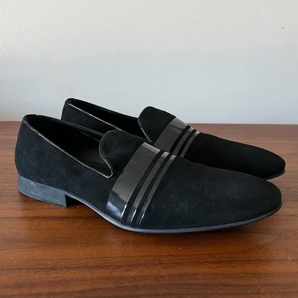 Zara Man Men's Black Suede Loafers Slip Ons Tuxedo Size EU 42 US 8.5