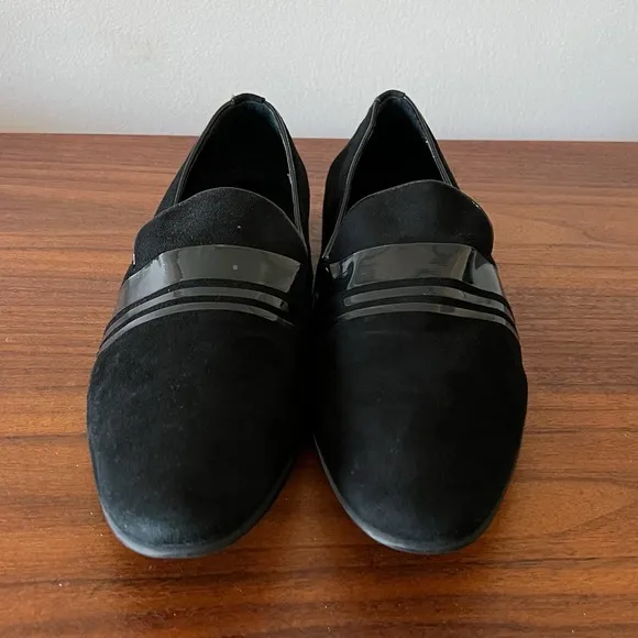 Zara Man Men's Black Suede Loafers Slip Ons Tuxedo Size EU 42 US 8.5
