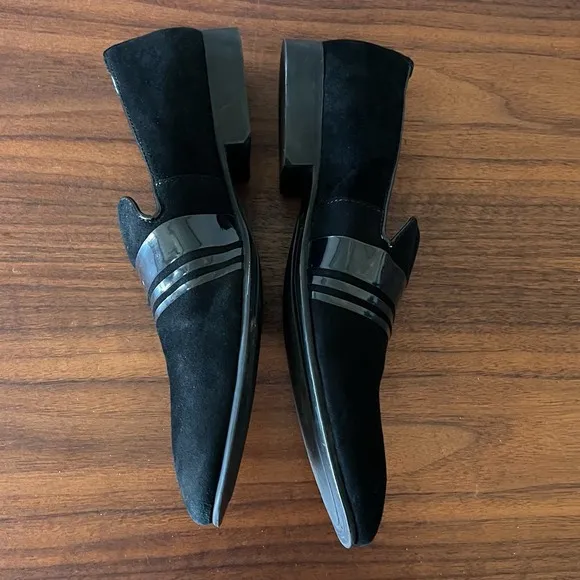 Zara Man Men's Black Suede Loafers Slip Ons Tuxedo Size EU 42 US 8.5
