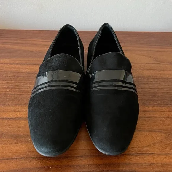 Zara Man Men's Black Suede Loafers Slip Ons Tuxedo Size EU 42 US 8.5