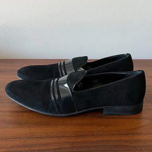 Zara Man Men's Black Suede Loafers Slip Ons Tuxedo Size EU 42 US 8.5