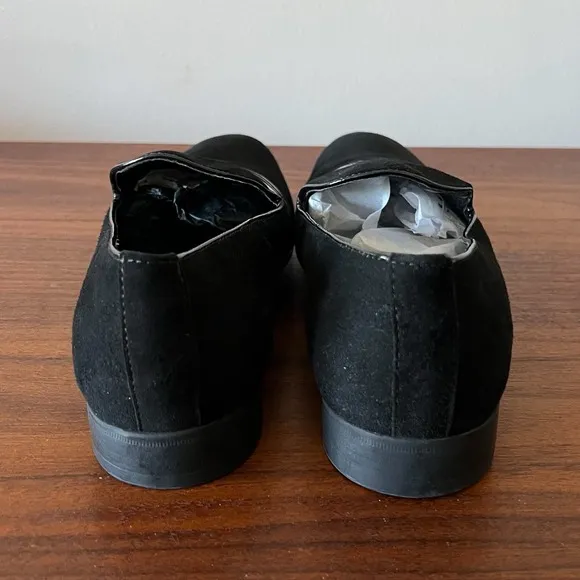 Zara Man Men's Black Suede Loafers Slip Ons Tuxedo Size EU 42 US 8.5