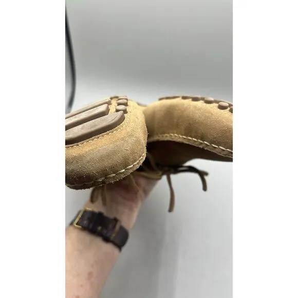 Zara Mens Soft Suede Brown Loafers Leather Driving Shoes Size 43 US 10 EUC