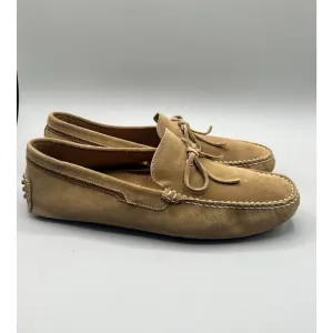 Zara Mens Soft Suede Brown Loafers Leather Driving Shoes Size 43 US 10 EUC