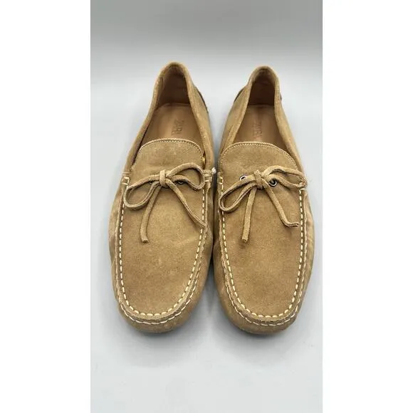 Zara Mens Soft Suede Brown Loafers Leather Driving Shoes Size 43 US 10 EUC