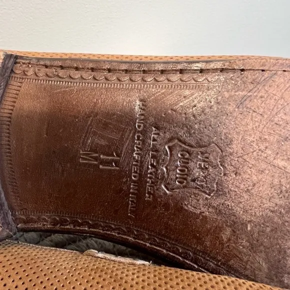 Zelli Italian all leather perforated loafers