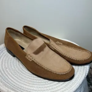 Zelli Italian all leather perforated loafers
